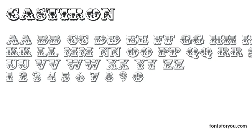 Шрифт CastIron – алфавит, цифры, специальные символы