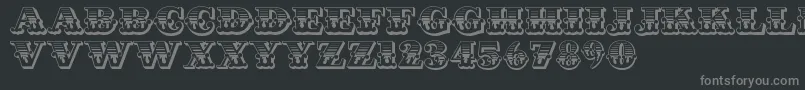 CastIron Font – Gray Fonts on Black Background