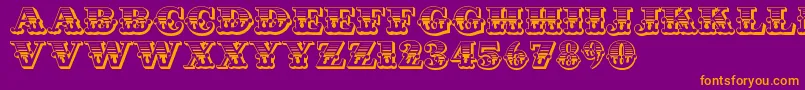CastIron Font – Orange Fonts on Purple Background
