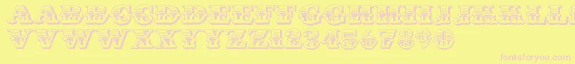 CastIron Font – Pink Fonts on Yellow Background