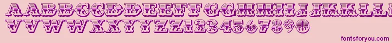 CastIron Font – Purple Fonts on Pink Background