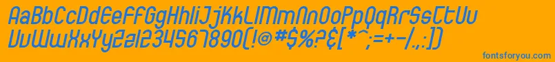 SfEccentricOpusOblique Font – Blue Fonts on Orange Background