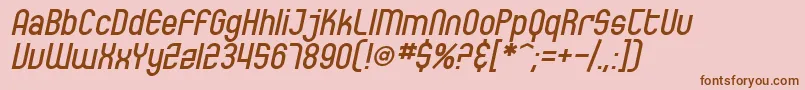 SfEccentricOpusOblique Font – Brown Fonts on Pink Background