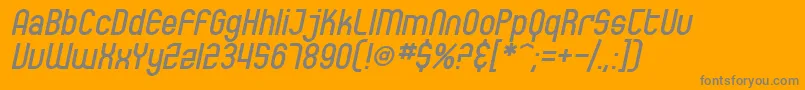 SfEccentricOpusOblique Font – Gray Fonts on Orange Background