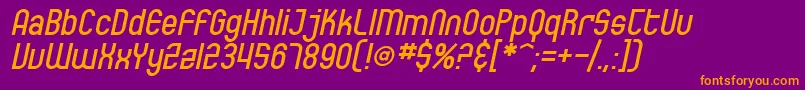 SfEccentricOpusOblique Font – Orange Fonts on Purple Background