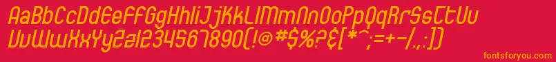 SfEccentricOpusOblique Font – Orange Fonts on Red Background