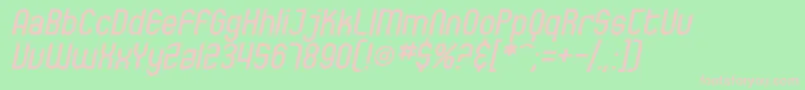 SfEccentricOpusOblique Font – Pink Fonts on Green Background