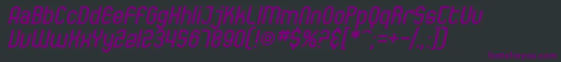 SfEccentricOpusOblique Font – Purple Fonts on Black Background