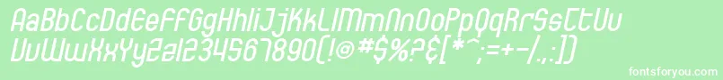 SfEccentricOpusOblique Font – White Fonts on Green Background