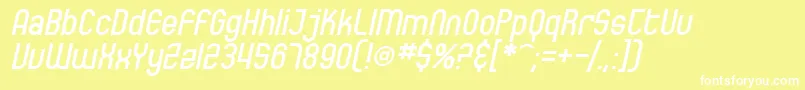 SfEccentricOpusOblique Font – White Fonts on Yellow Background