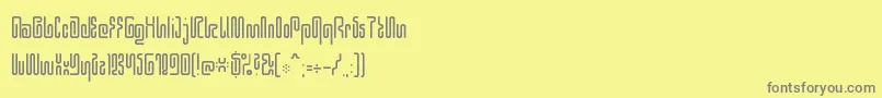 Hiero0926-Schriftart – Graue Schriften auf gelbem Hintergrund