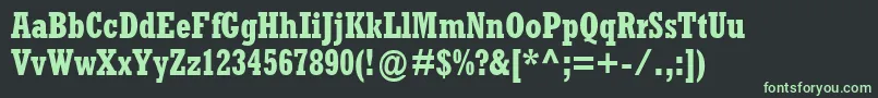 Шрифт AstuteCondensedSsiBoldCondensed – зелёные шрифты на чёрном фоне