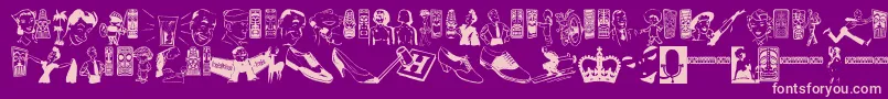 ReturnOfTheRetrobats Font – Pink Fonts on Purple Background