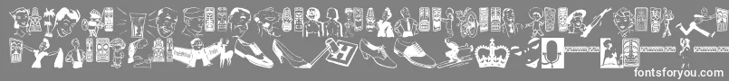 ReturnOfTheRetrobats-Schriftart – Weiße Schriften auf grauem Hintergrund