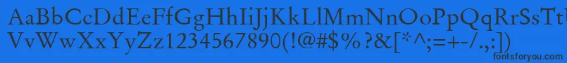 StempelGaramondLtRoman Font – Black Fonts on Blue Background