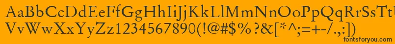 StempelGaramondLtRoman Font – Black Fonts on Orange Background