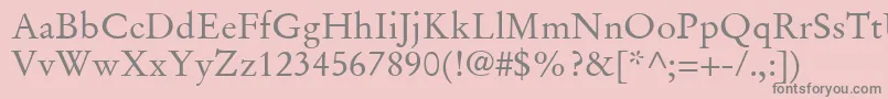 StempelGaramondLtRoman Font – Gray Fonts on Pink Background