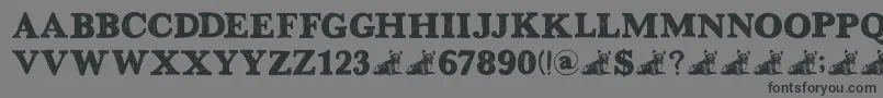 DkGreyfriars Font – Black Fonts on Gray Background