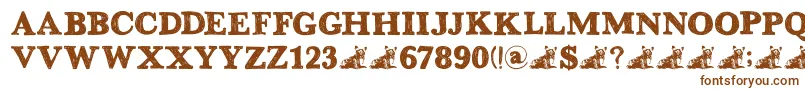 Шрифт DkGreyfriars – коричневые шрифты на белом фоне
