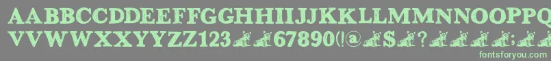 DkGreyfriars Font – Green Fonts on Gray Background