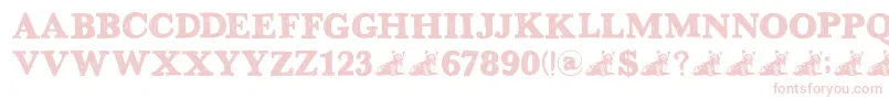 DkGreyfriars Font – Pink Fonts on White Background