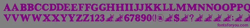 Шрифт DkGreyfriars – фиолетовые шрифты на сером фоне
