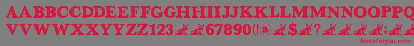 DkGreyfriars Font – Red Fonts on Gray Background