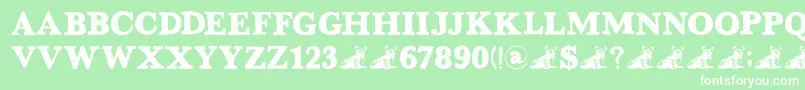 DkGreyfriars Font – White Fonts on Green Background