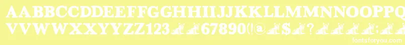 DkGreyfriars Font – White Fonts on Yellow Background