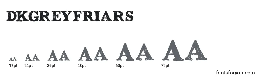 Размеры шрифта DkGreyfriars