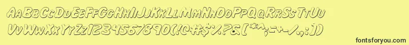 Majsi Font – Black Fonts on Yellow Background