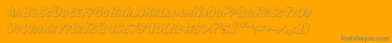 Majsi-Schriftart – Graue Schriften auf orangefarbenem Hintergrund