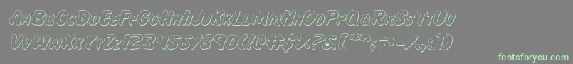 Majsi Font – Green Fonts on Gray Background