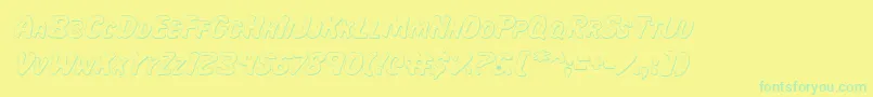 Majsi Font – Green Fonts on Yellow Background