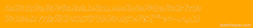 Majsi Font – Pink Fonts on Orange Background