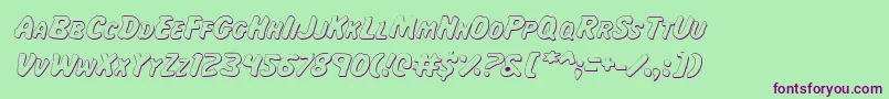 Majsi Font – Purple Fonts on Green Background
