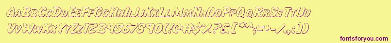 Majsi Font – Purple Fonts on Yellow Background