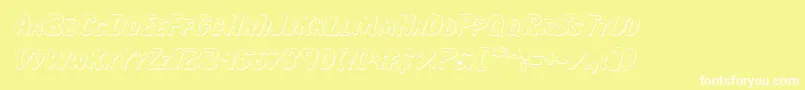 フォントMajsi – 黄色い背景に白い文字