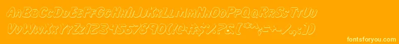 Шрифт Majsi – жёлтые шрифты на оранжевом фоне