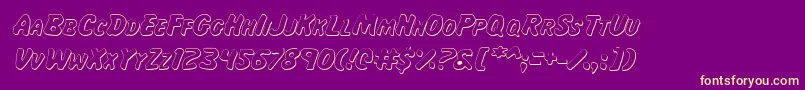 Majsi Font – Yellow Fonts on Purple Background