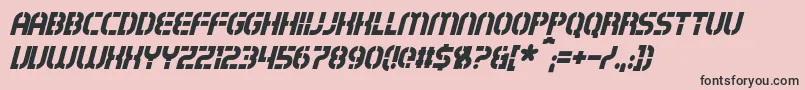 ExostencilItalic Font – Black Fonts on Pink Background