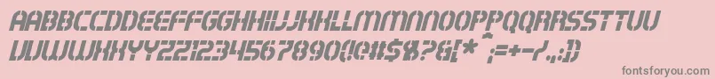 ExostencilItalic Font – Gray Fonts on Pink Background