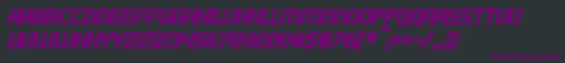 ExostencilItalic Font – Purple Fonts on Black Background