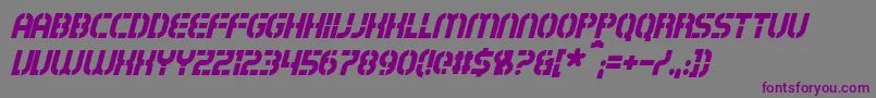 ExostencilItalic Font – Purple Fonts on Gray Background