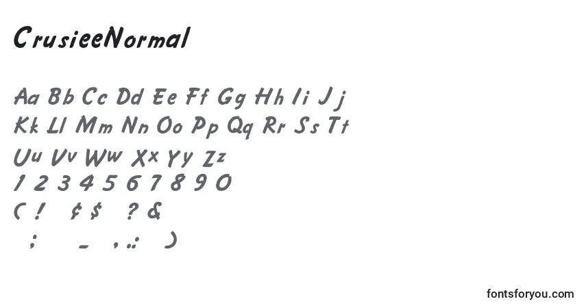 Police CrusieeNormal - Alphabet, Chiffres, Caractères Spéciaux