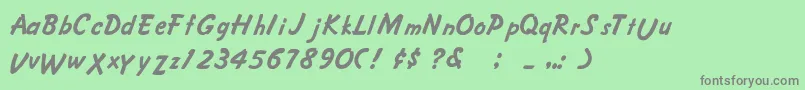 fuente CrusieeNormal – Fuentes Grises Sobre Fondo Verde