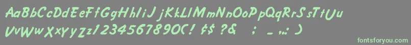 Weitere Informationen zur CrusieeNormal-Schriftart CrusieeNormal-Schriftart – Grüne Schriften auf grauem Hintergrund