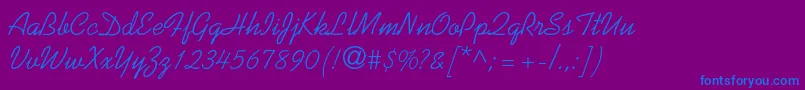 Verbenac Font – Blue Fonts on Purple Background