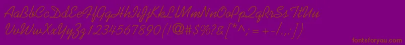Шрифт Verbenac – коричневые шрифты на фиолетовом фоне