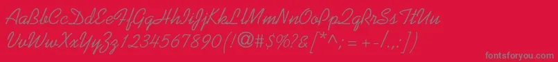 Verbenac Font – Gray Fonts on Red Background